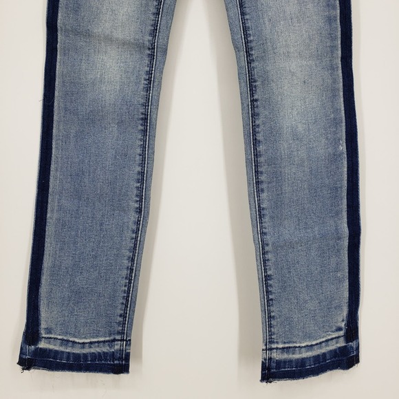 Hudson Kids Tilly Skinny Jeans 12 Girls Ankle Raw Frayed Hem Light Wash Blue NEW - Picture 5 of 9